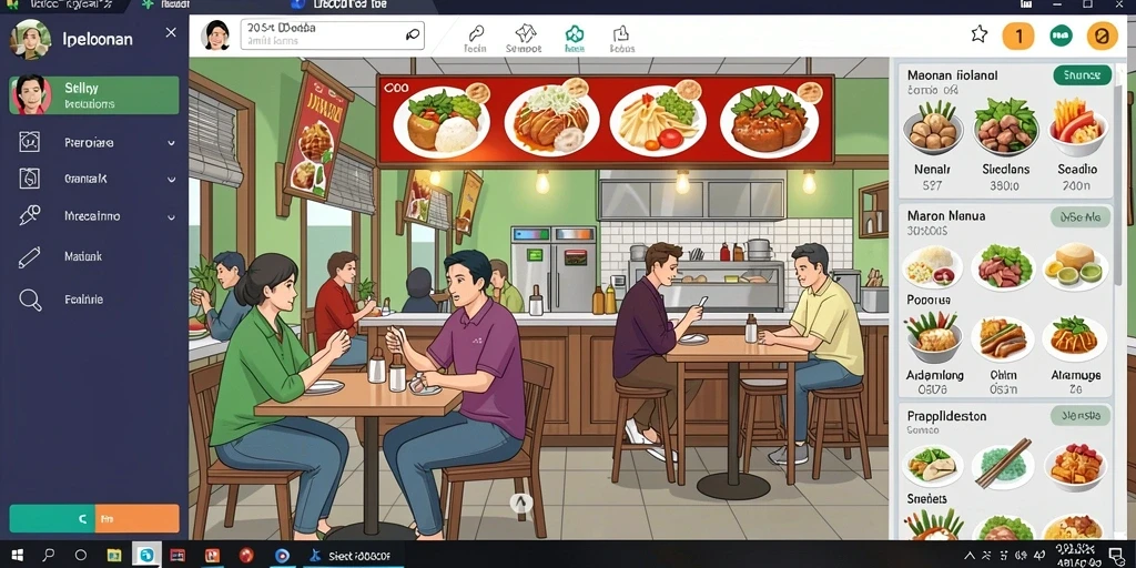 Screenshot menunjukkan tampilan awal permainan INDORP yang menarik.