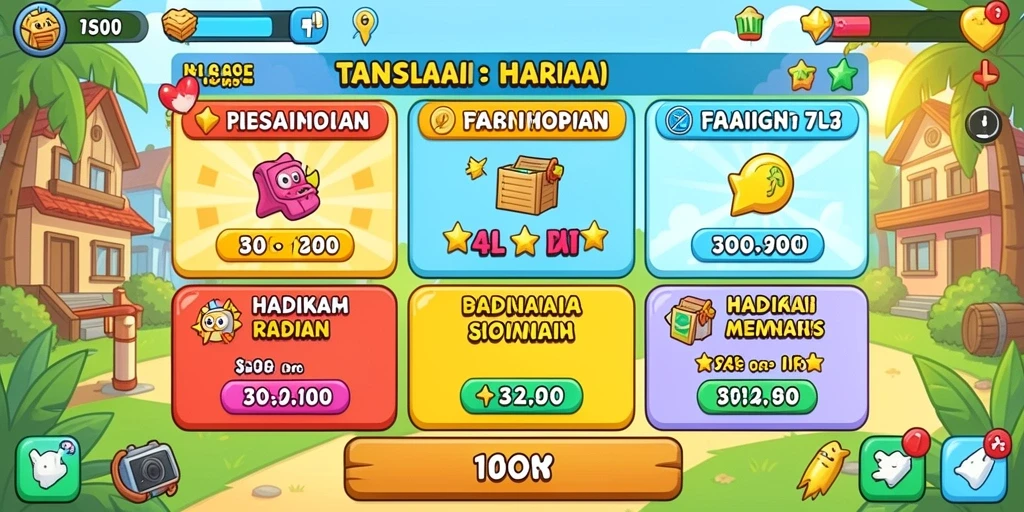 Screenshot menampilkan antarmuka permainan yang menarik.