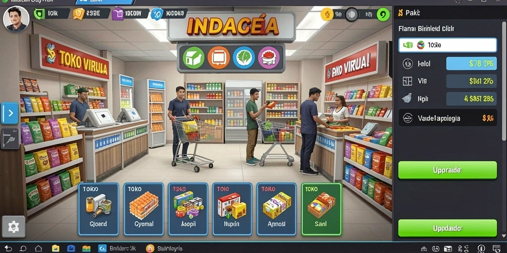 Tampilan antarmuka pengguna RP888 yang modern.